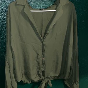 Cute Navy Green Shirt